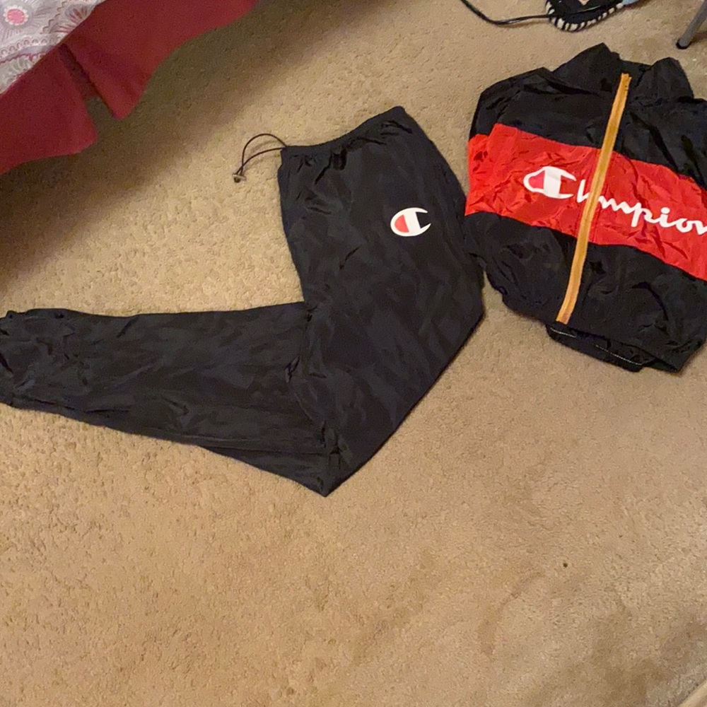 Champion windbreaker sweatsuit